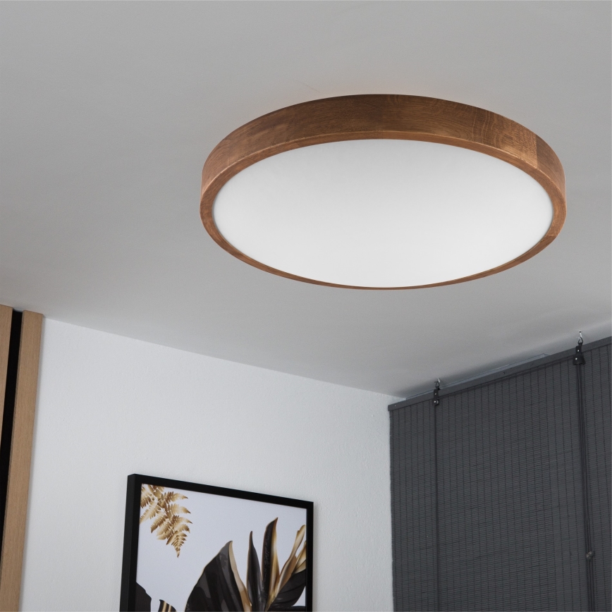 Brilagi - LED Plafondlamp CARVALHO SLIM 3xE27/60W/230V eiken kers diameter 47 cm