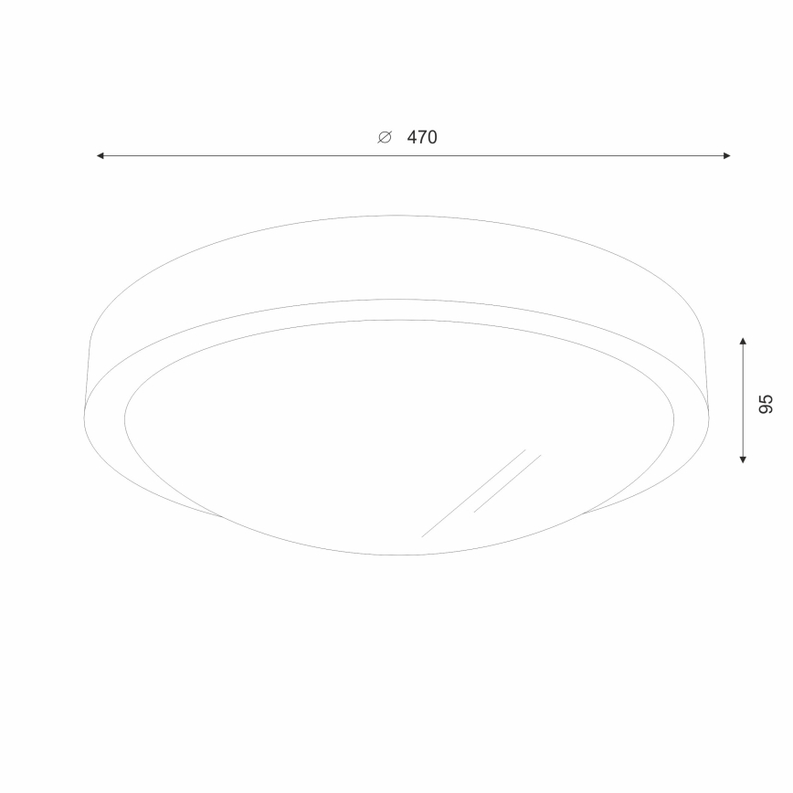 Brilagi - LED Plafondlamp CARVALHO SLIM 3xE27/60W/230V eiken kers diameter 47 cm