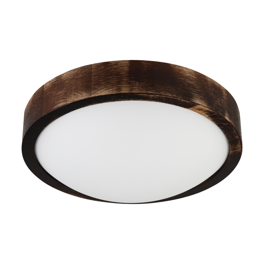 Brilagi - LED-plafondlamp CARVALHO SLIM SMOKEY LED/20W/230V eiken Ø 27,5 cm