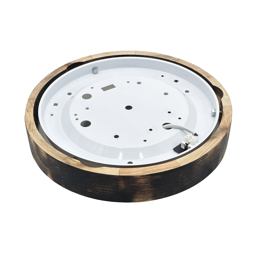 Brilagi - LED-plafondlamp CARVALHO SLIM SMOKEY LED/20W/230V eiken Ø 27,5 cm