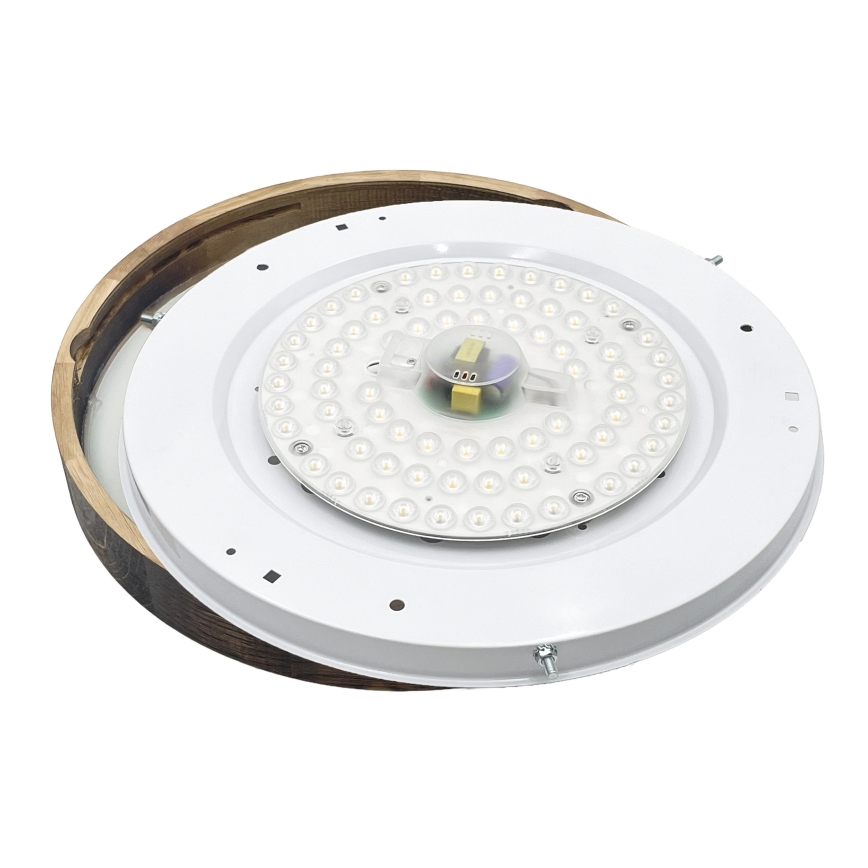 Brilagi - LED plafondlamp CARVALHO SLIM SMOKEY LED/36W/230V eiken Ø 47,5 cm