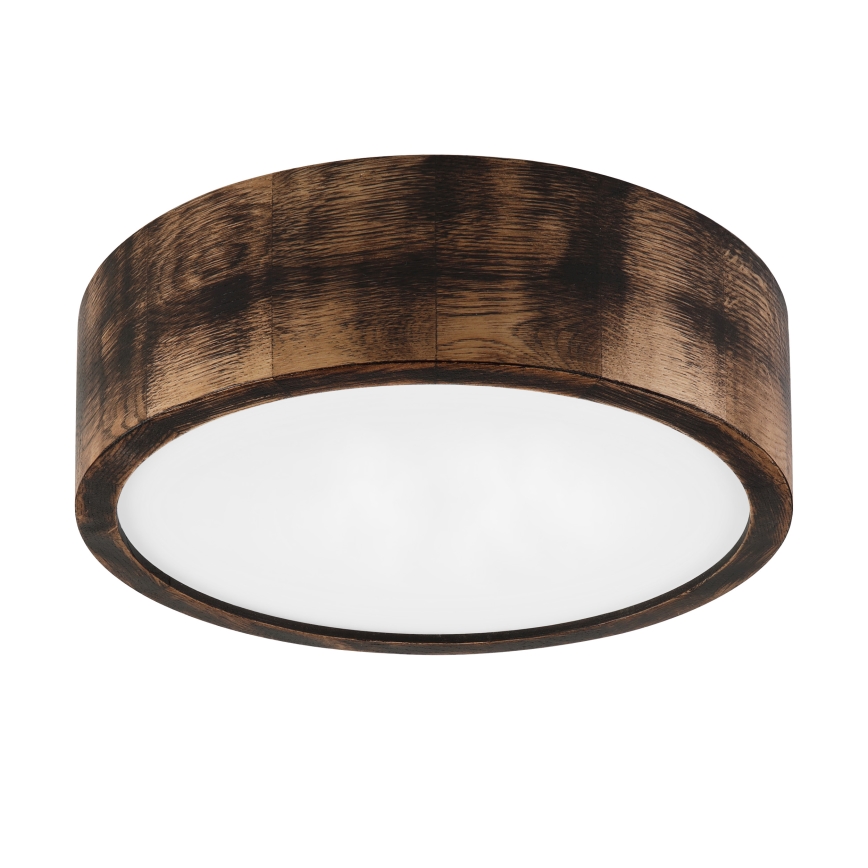 Brilagi - LED plafondlamp CARVALHO SMOKEY LED/20W/230V eiken Ø 27,5 cm