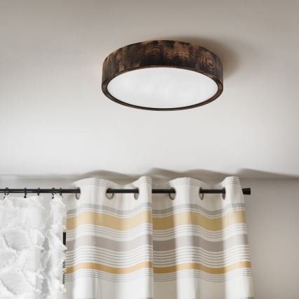 Brilagi - LED plafondlamp CARVALHO SMOKEY LED/36W/230V eiken Ø 37,5 cm