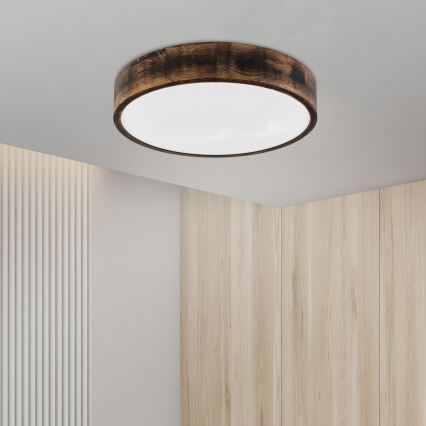 Brilagi - LED-plafondlamp CARVALHO SMOKEY LED/36W/230V eiken Ø 47,5 cm