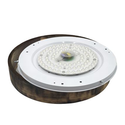 Brilagi - LED-plafondlamp CARVALHO SMOKEY LED/36W/230V eiken Ø 47,5 cm