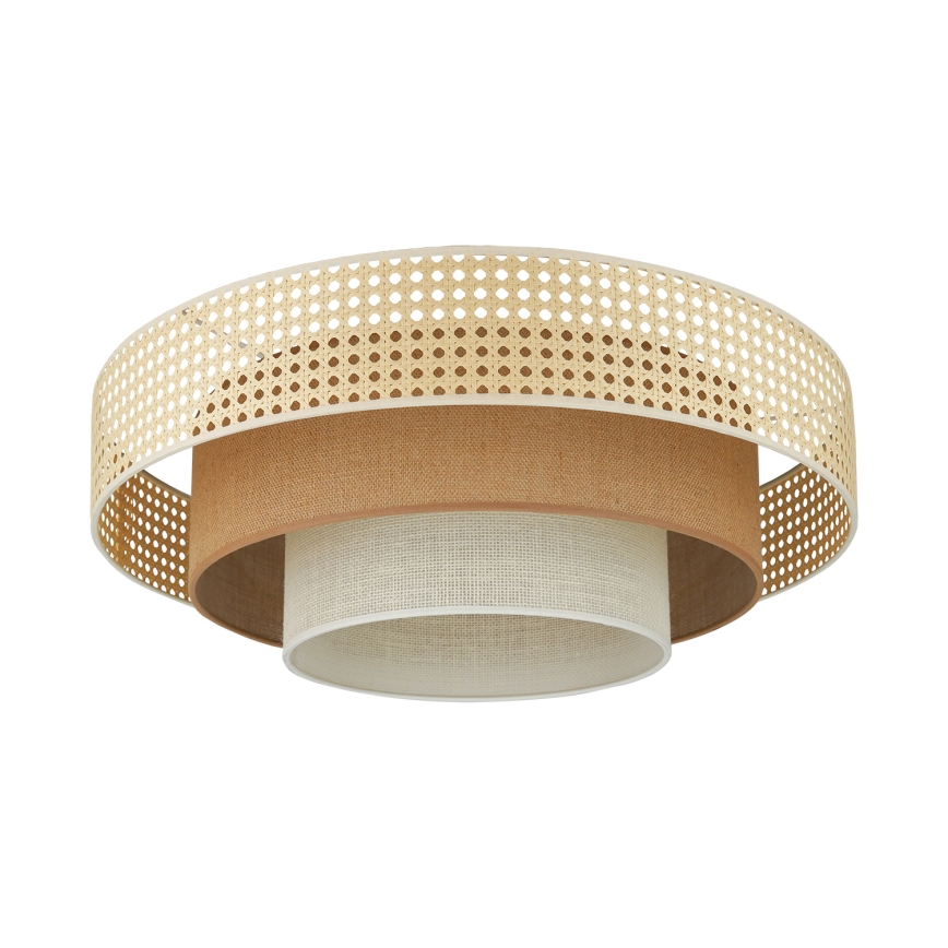Brilagi - LED plafondlamp CEDAR LUNETA LED/26W/230V Ø 60 cm rotan/bruin/crème