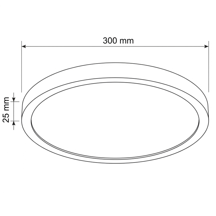 Brilagi - LED plafondlamp ESTELA LED/18W/230V Ø 30 cm zwart