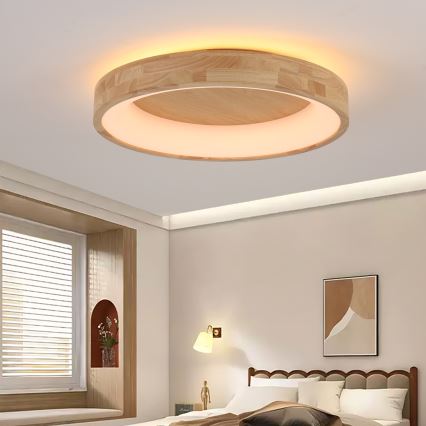 Brilagi - LED-plafondlamp FALCON WOOD LED/40W/230V 3000/4000/6000K Ø 60 cm hout