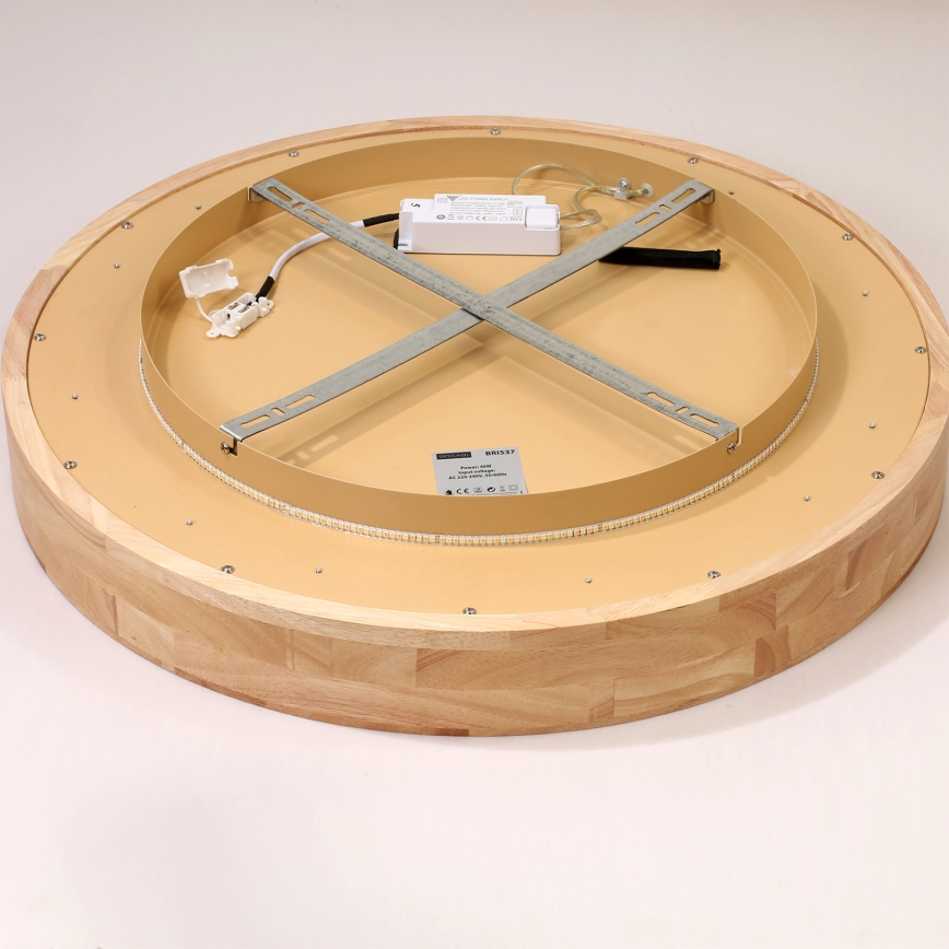Brilagi - LED-plafondlamp FALCON WOOD LED/40W/230V 3000/4000/6000K Ø 60 cm hout