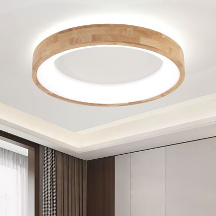 Brilagi - LED plafonnière FALCON WOOD LED/40W/230V 3000/4000/6000K Ø 60 cm hout