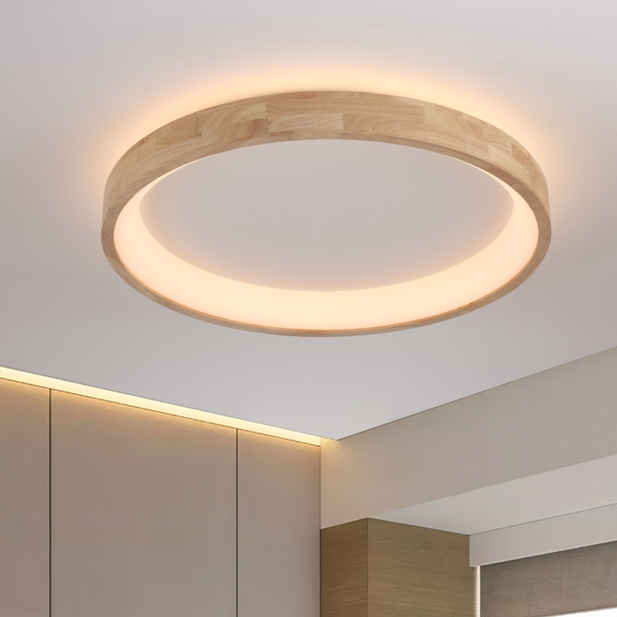 Brilagi - LED-plafondlamp FALCON WOOD LED/60W/230V 3000/4000/6000K Ø 80 cm hout
