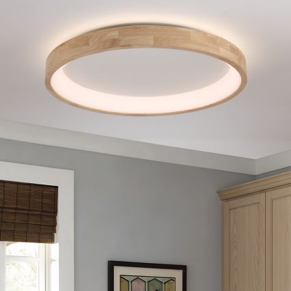 Brilagi - LED-plafondlamp FALCON WOOD LED/60W/230V 3000/4000/6000K Ø 80 cm hout