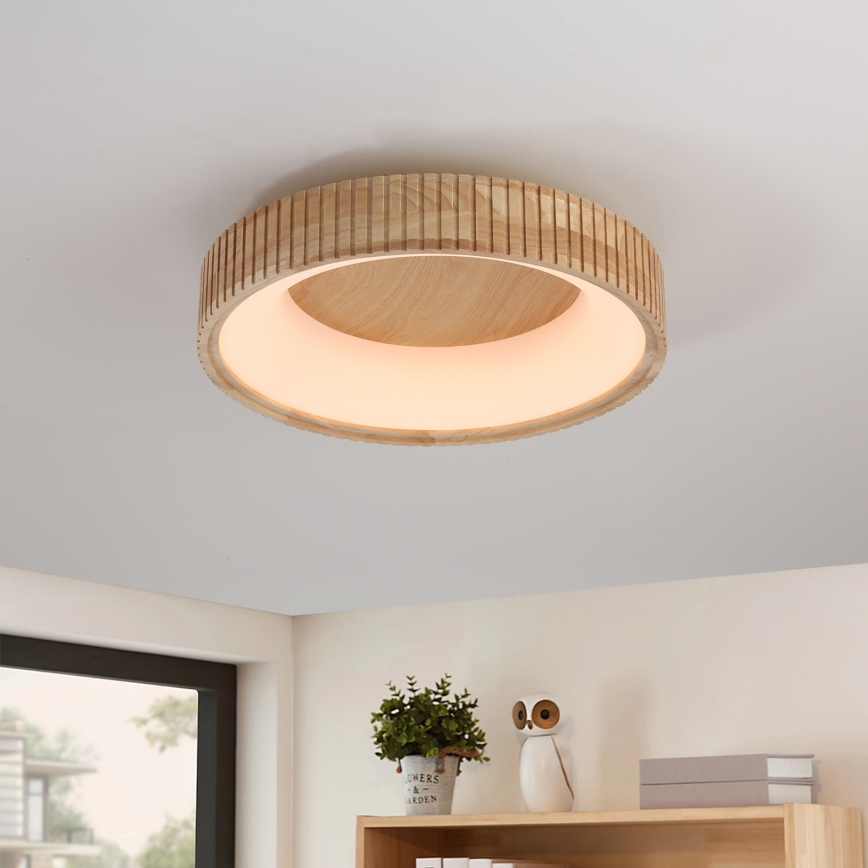 Brilagi - LED plafondlamp FALCON WOOD MODERN LED/30W/230V 3000/4000/6000K Ø 45 cm hout
