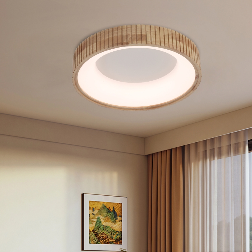 Brilagi - LED-plafondlamp FALCON WOOD MODERN LED/30W/230V 3000/4000/6000K Ø 45 cm hout