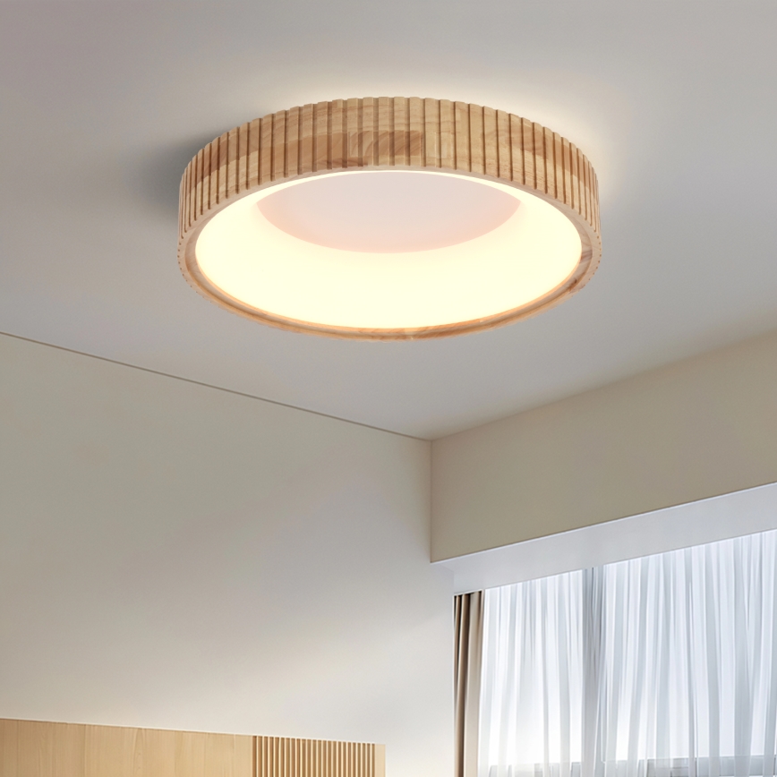 Brilagi - LED-plafondlamp FALCON WOOD MODERN LED/30W/230V 3000/4000/6000K Ø 45 cm hout