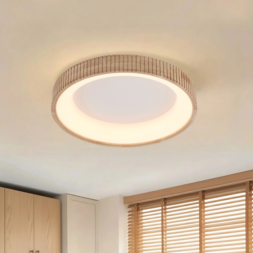 Brilagi - LED plafondlamp FALCON WOOD MODERN LED/40W/230V 3000/4000/6000K Ø 60 cm hout