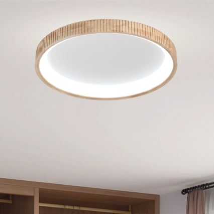 Brilagi - LED plafondlamp FALCON WOOD MODERN LED/60W/230V 3000/4000/6000K Ø 80 cm hout