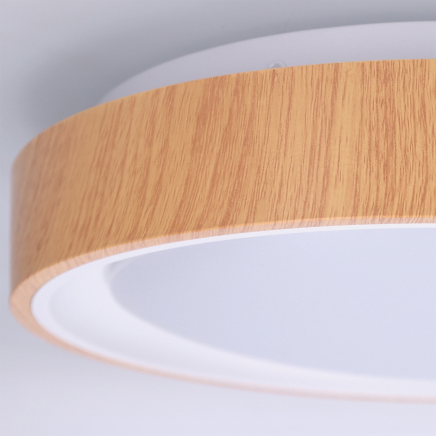 Brilagi - LED plafondlamp FLOCO LED/24W/230V Ø 30 cm houtdecor/wit