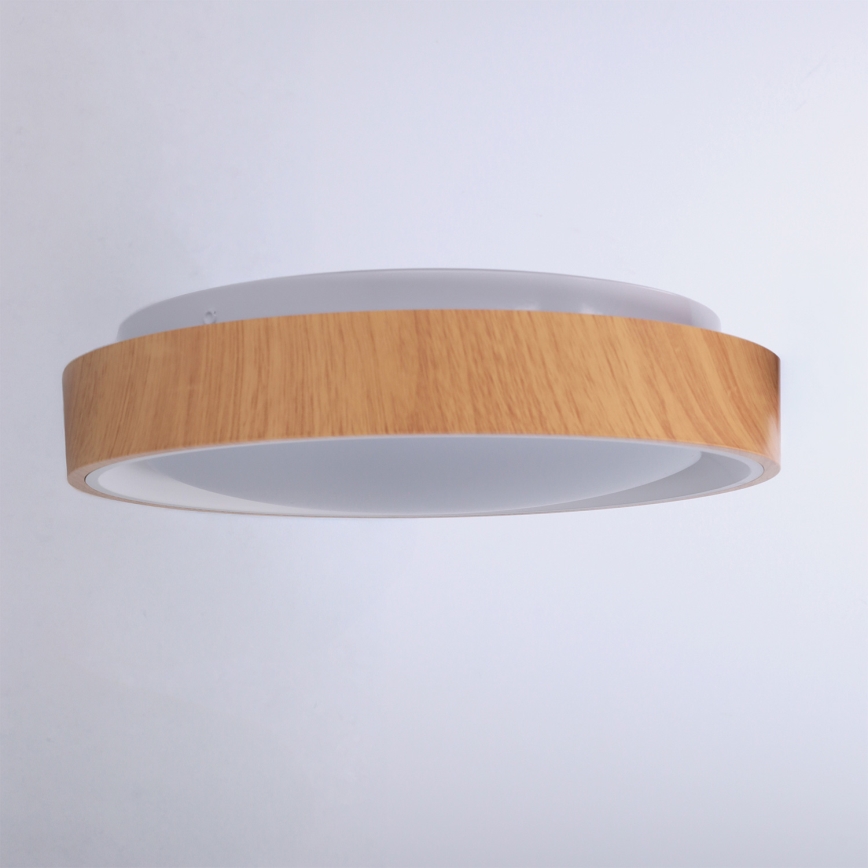 Brilagi - LED plafondlamp FLOCO LED/24W/230V Ø 30 cm houtdecor/wit