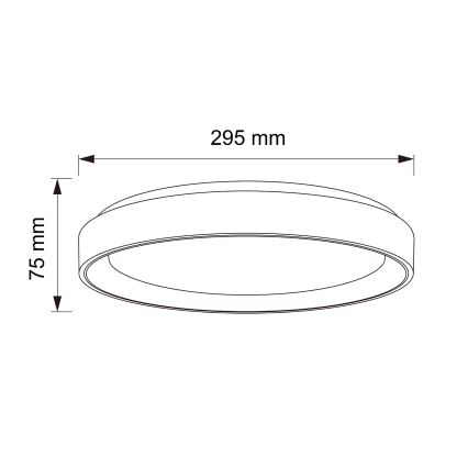 Brilagi - LED plafondlamp FLOCO LED/24W/230V Ø 30 cm houtdecor/wit
