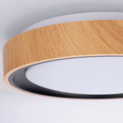 Brilagi - LED plafondlamp FLOCO LED/24W/230V Ø 30 cm houtdecor/zwart