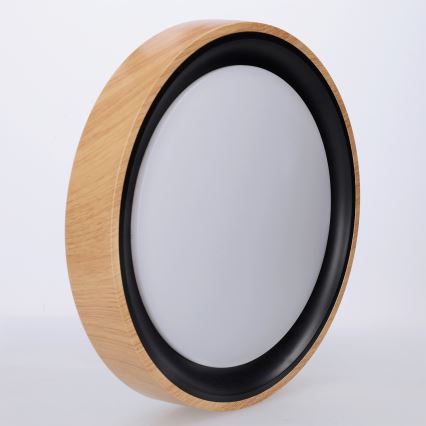 Brilagi - LED plafondlamp FLOCO LED/24W/230V Ø 30 cm houtdecor/zwart