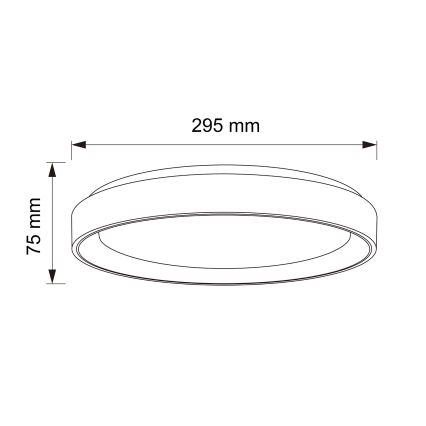 Brilagi - LED plafondlamp FLOCO LED/24W/230V Ø 30 cm houtdecor/zwart