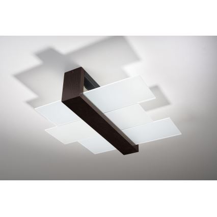 Brilagi -  LED Plafondlamp HERA 2xE27/7,5W/230V wengé