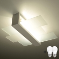 Brilagi -  LED Plafondlamp HERA 2xE27/7,5W/230V wit