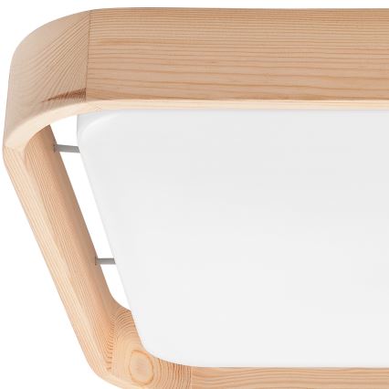 Brilagi - Dimbare LED-plafondlamp MANAROLA CUBIC LED/24W/230V 45x45 cm 3000-6500K grenen + afstandsbediening