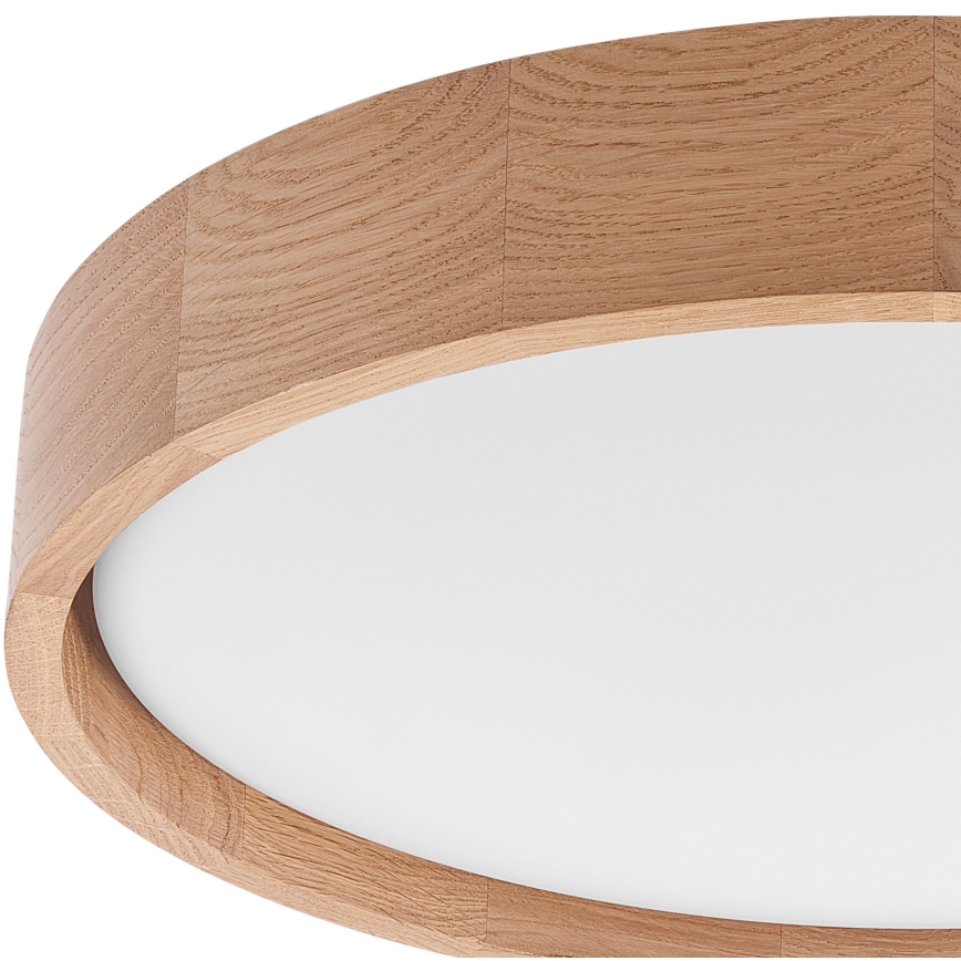 Brilagi - LED Plafondlamp MANAROLA SMART LED/24W/230V 2700-6500K eiken diameter 41 cm Wi-Fi + afstandsbediening Tuya
