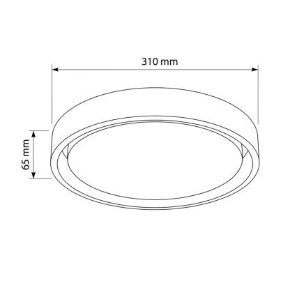 Brilagi - LED plafondlamp MATTEO LED/24W/230V Ø 31 cm rood