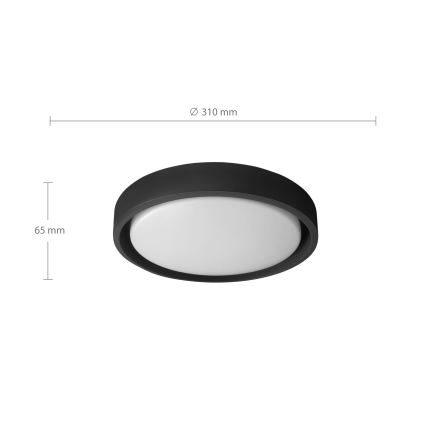 Brilagi - LED-plafondlamp MATTEO LED/24W/230V Ø 31 cm zwart