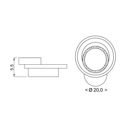 Brilagi - LED plafondlamp MODERN MINI LED/22W/230V 3000/4000/6000K