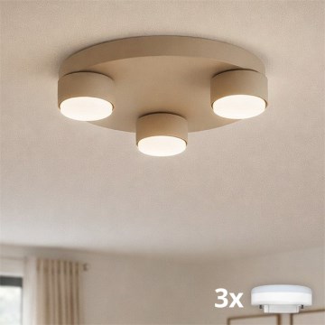Brilagi - LED-plafondlamp MONO 3xGX53/30W/230V Ø 30 cm beige