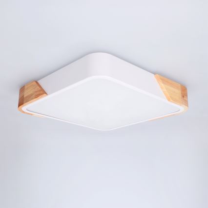 Brilagi - LED plafondlamp PILANA LED/24W/230V eik/wit 32x32 cm