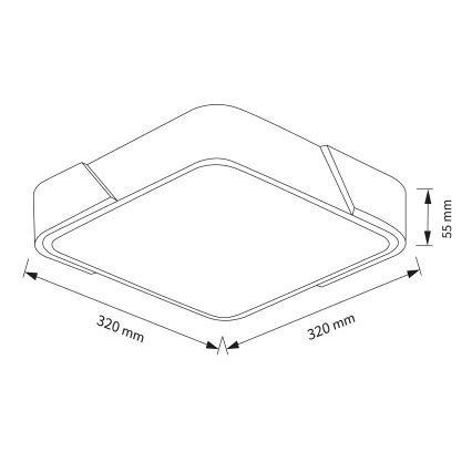 Brilagi - LED plafondlamp PILANA LED/24W/230V eik/wit 32x32 cm