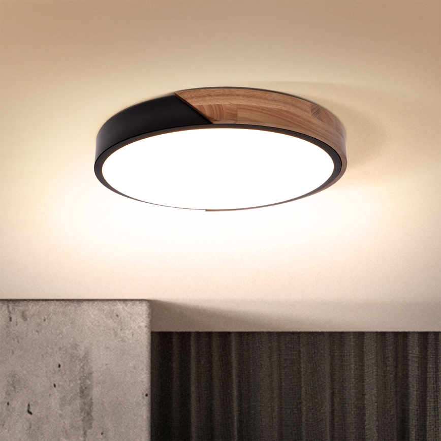 Brilagi - LED Plafondlamp PILANA LED/24W/230V eiken diameter 30 cm