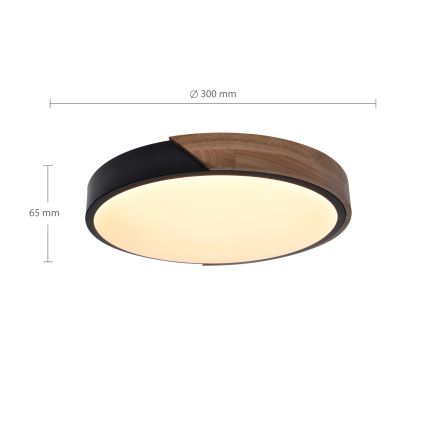 Brilagi - LED Plafondlamp PILANA LED/24W/230V eiken diameter 30 cm