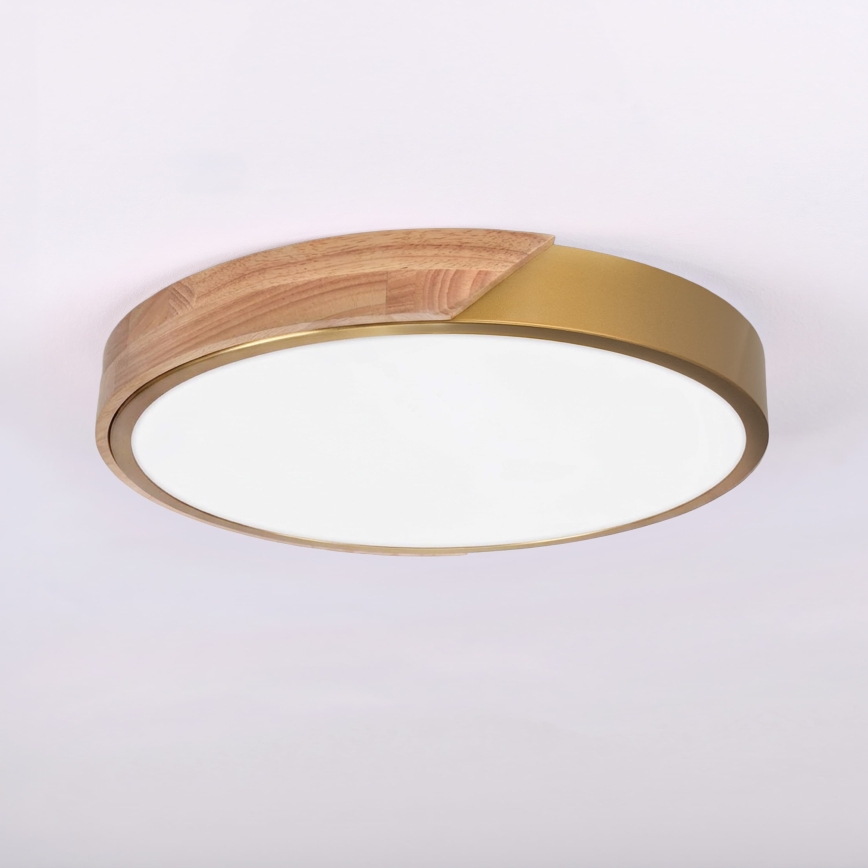 BRILAGI - LED plafondlamp PILANA LED/24W/230V eiken/goud Ø 30 cm