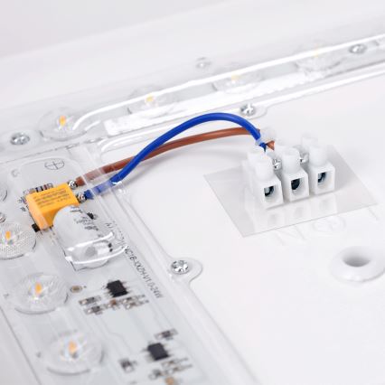 Brilagi - LED plafondlamp PILANA LED/24W/230V eiken/zwart 32x32 cm