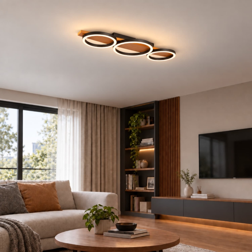 BRILAGI - LED plafondlamp PLANK LED/28W/230V 4000K 25x70 cm hout