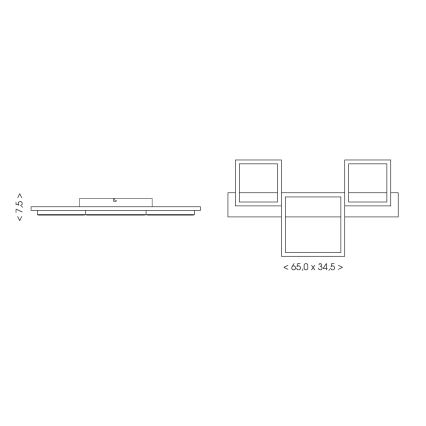 Brilagi - LED plafondlamp PLANK LED/30W/230V 4000K 34,5x65 cm hout