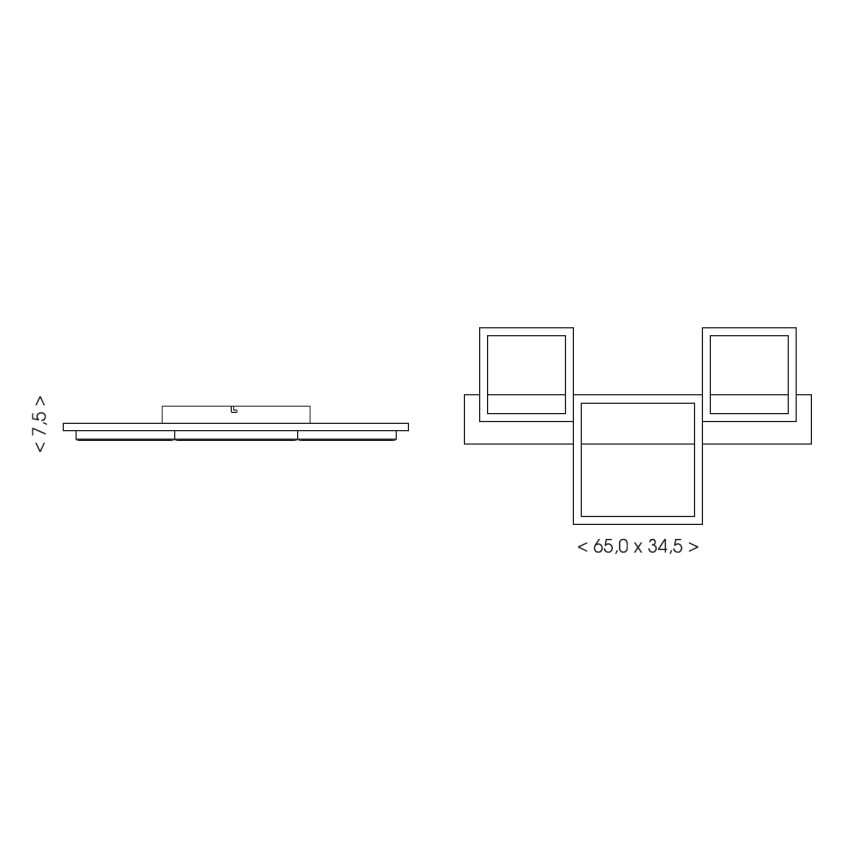 Brilagi - LED plafondlamp PLANK LED/30W/230V 4000K 34,5x65 cm hout