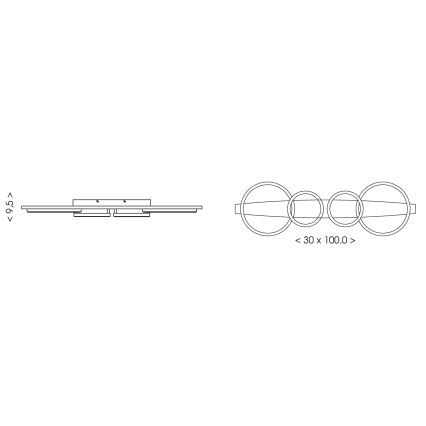 Brilagi - LED plafondlamp PLANK LED/35W/230V 4000K 30x100 cm hout