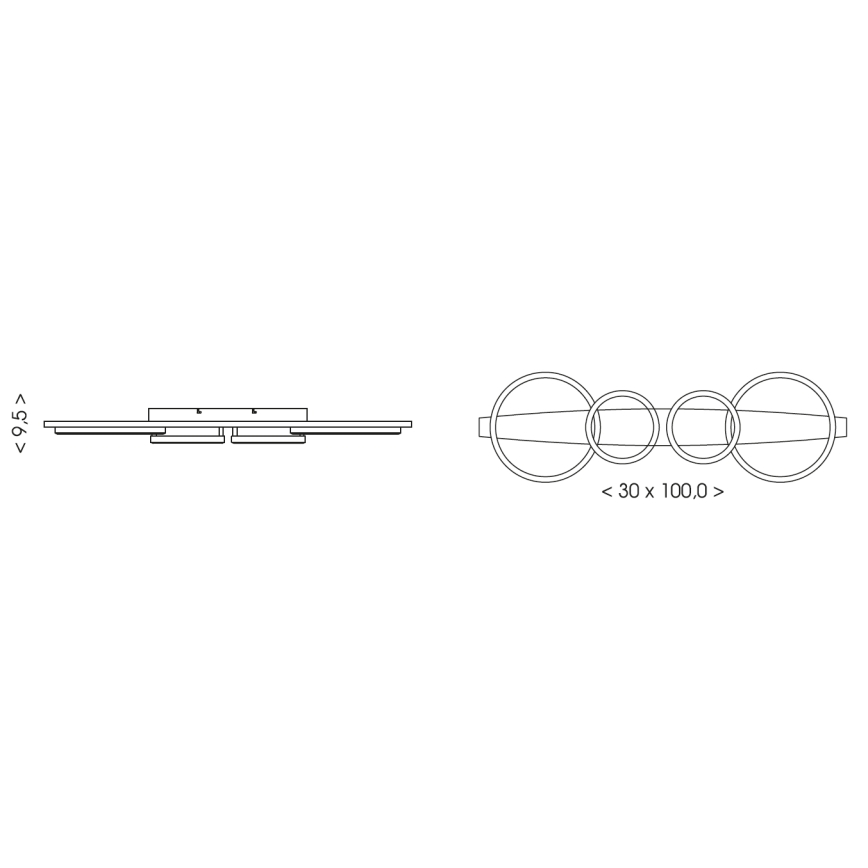 Brilagi - LED plafondlamp PLANK LED/35W/230V 4000K 30x100 cm hout
