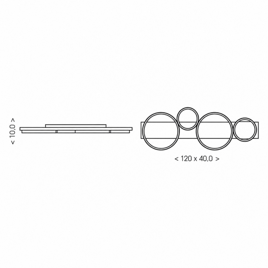 BRILAGI - LED plafondlamp PLANK LED/38W/230V 4000K 40x120 cm hout