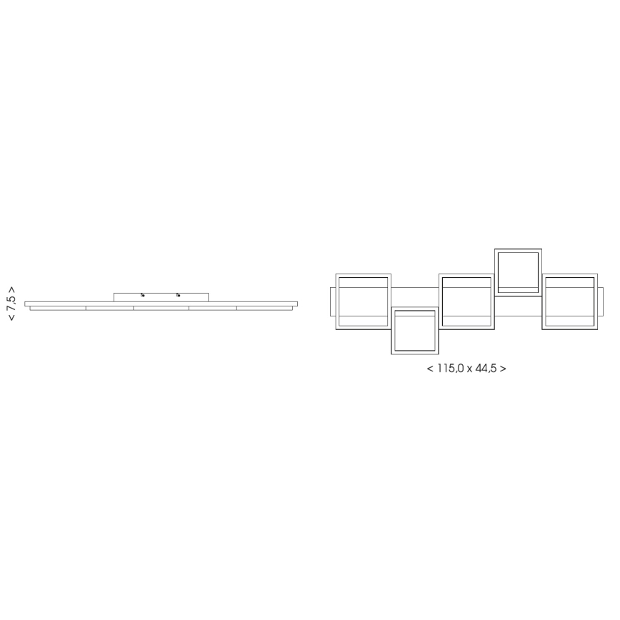 Brilagi - LED plafondlamp PLANK LED/40W/230V 4000K 44,5x115 cm hout
