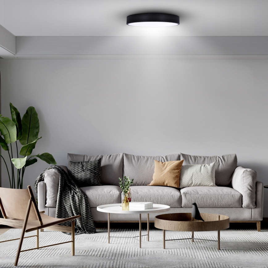 Brilagi - LED plafondlamp POOL, 36W, 230V, instelbare kleurtemperatuur 3000/4500/6000K, Ø 30 cm, zwart