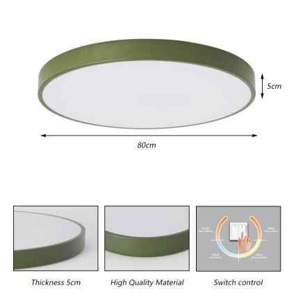 Brilagi - LED plafondlamp POOL LED/100W/230V 3000/4000/6000K Ø 80 cm groen
